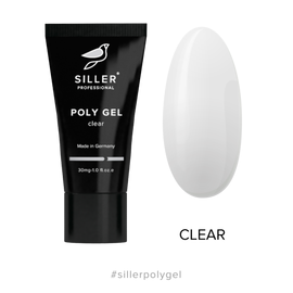 SILLER Polygel, CLEAR (прозорий), 30 ml, моделюючий полігель #1
