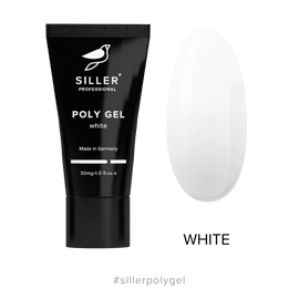 SILLER Poly Gel WHITE Моделирующий полигель (белый), 30 ml #1