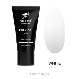 SILLER Polygel WHITE (білий), 30 ml, моделюючий полігель #2