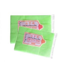 Набір 1000 шт, Nail Polish Remover Pads, Серветки безворсові 4х6 см, зелені #2
