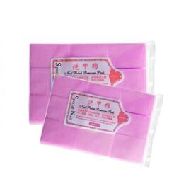 Набір 600 шт, Nail Polish Remover Pads, Серветки безворсові 4х6 см, рожеві #1