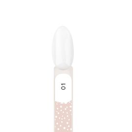 BEAUTY-FREE Gel Polish #01 WHITE, білий, 8 ml (9 FREE) #1