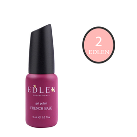 EDLEN French base №2 Блідо-рожева з шимером, 9 ml #1