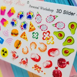 Слайдеры для ногтей Lucky Rose, 3D Slider 37 #1