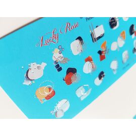 Слайдери для нігтів Lucky Rose, Foil Colour Silver 04 #2