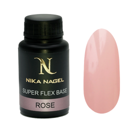 NIKA NAGEL Каучукова база Super Flex Base ROSE, рожево-бежева, 30 ml #1