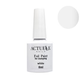 Краска для стемпинга с эффектом литья Actuelle, БЕЛАЯ, Stamping paint White, 8 ml #1