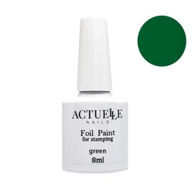 Краска для стемпинга с эффектом литья Actuelle, ЗЕЛЕНАЯ, Stamping paint green, 8 ml #1