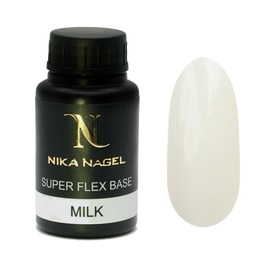 NIKA NAGEL Каучукова база Super Flex Base MILK, молочна, 30 ml #1