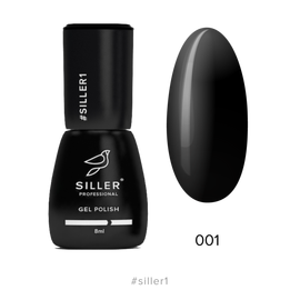 Гель-лак Siller №001, черный, 8 мл #1