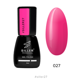 Гель-лак Siller №027, розовая маджента, 8 мл #1