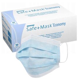 Маски Medicom Safe+Mask Economy, голубые, 50 шт #1