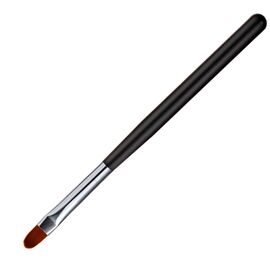 Кисть полукруглая, плоская, черная ручка #1