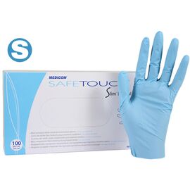 Перчатки Medicom SafeTouch Slim, размер S, голубые, 4 грамма, 50 пар (оригинал) #1
