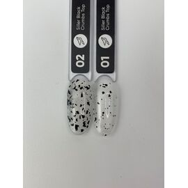 SILLER Top Black Crumbs №1, 8 ml, Топ з чорною крихтою #2