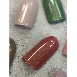 SILLER Gel Polish Gold Shine №8, бордово-коричневий із золотим мікроблиском, 8 ml, гель-лак #2