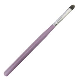 Кисть полукруглая, плоская, лиловая ручка #1