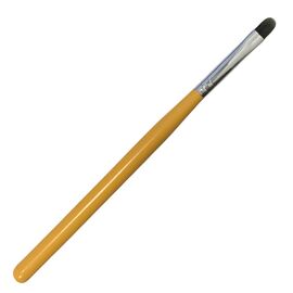 Кисть полукруглая, плоская, оранжевая ручка #1