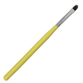 Кисть полукруглая, плоская, жёлтая ручка #1