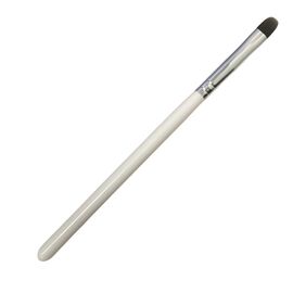 Кисть полукруглая, плоская, белая ручка #1
