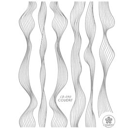 Наклейки 2D для дизайну нігтів, срібні хвилі #1