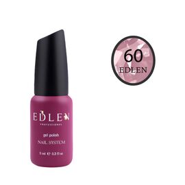 EDLEN French base POTAL №60 Світло-рожева зі срібною поталлю, 9 ml	(попередня колекція)															 #1