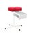 Teri. Pedicure stand for nail dust collector, red. Педикюрна підставка для настільних витяжок з червоним верхом (під замовлення) #3