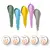 GA&MA. SET, Relief Gel, Pastel Collection, 5 pcs * 5 g. Набір Рельєф гелів, пастельна колекція #1