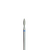EDLEN. Diamond nail bit, flame, blue, point end, Ø 2.3 mm. Фреза алмазна "Полум'я" синя, загострена #1