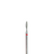 EDLEN. Diamond nail bit, flame, red, blunt end, Ø 2.1 mm. Фреза алмазна "Полум'я" червона, безпечна #1