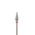 EDLEN. Carbide nail bit, cone, red, Ø 6 mm. Фреза твердосплавна "Конус" з гострим кінчиком, червона #1
