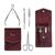 RAIZ. Manicure set, 4 pcs, burgundy. Манікюрний набір, 4 предмети, бордовий #1