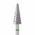 Ülka. Carbide nail bit, cone, green, Ø 6 mm / роб. частина 15 mm, Фреза твердосплавна "Конус" зелена #1