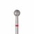 Ülka. Diamond nail bit, ball, red, Ø 5 mm, Фреза алмазна "Куля" червона #1