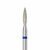 Ülka. Diamond nail bit, flame, blue, Ø 2.1 mm / роб. частина 10 mm, Фреза алмазна "Полум'я" синя, гостра #1