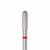Ülka. Diamond nail bit, cylinder, red, Ø 3 mm / роб. частина 10 mm, Фреза алмазна "Циліндр" червона, заокруглена #1