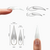 ADORE. Dual nail forms Type 7, Cat's claw, Extra high, 120 pcs. Верхні форми, котячі кігті #3