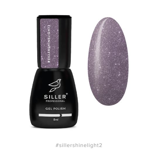 SILLER Gel Polish Shine Light №2, припилений фіолетовий, 8 ml, світловідбиваючий гель-лак