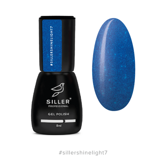 SILLER Gel Polish Shine Light №7, синій, 8 ml, світловідбиваючий гель-лак