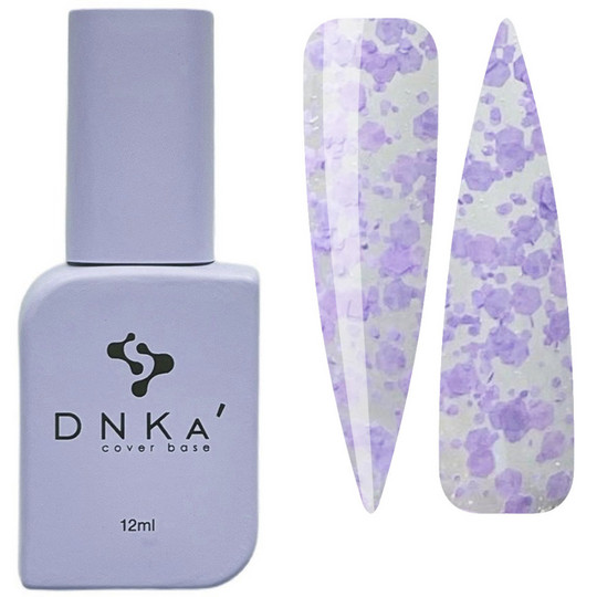 DNKa’. "Bubble" Top coat, 12 ml, топ з ліловими пластівцями