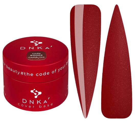 DNKa’. Cover Base #0002 Gambling, 30 ml, червона база з шимером