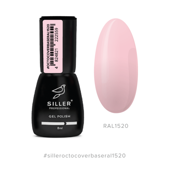 SILLER Octo Cover Base NUDE, 8 ml, База з активним компонентом Octopirox, RAL 1520
