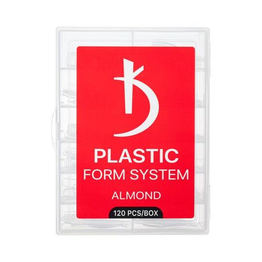 KODI. Plastic Top nail forms, ALMOND, 120 шт, верхні форми для моделювання нігтів, мигдаль