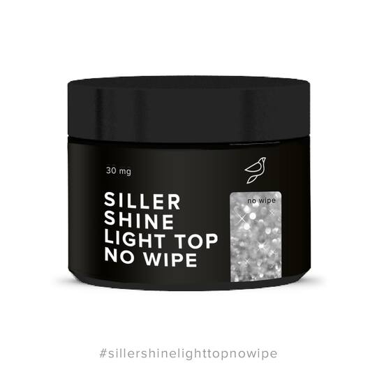 SILLER Top Shine Light No Wipe, 30 ml, Топ світловідбиваючий