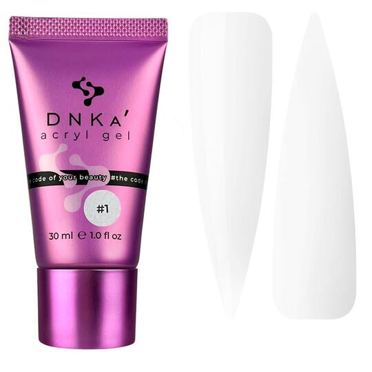 DNKa’ Аcryl Gel #0001 Glass, прозорий, 30 ml, акрилгель (tube)