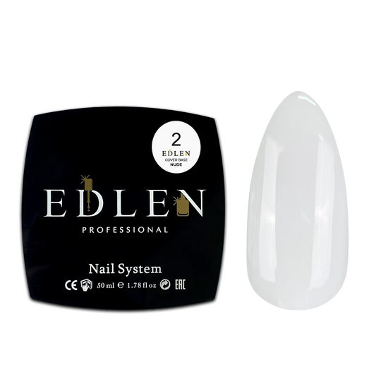 EDLEN Cover base NUDE №02, Milky, 50 ml, молочний напівпрозорий