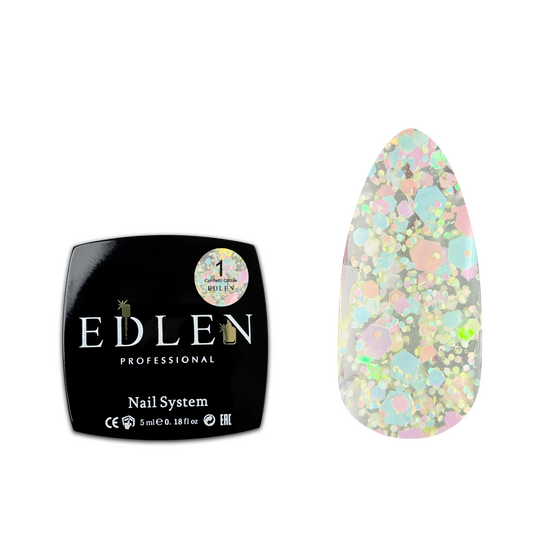 EDLEN Confetti Glitter №01, 5 ml