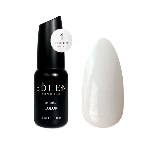 EDLEN. Gel Polish Color №001, White, 9 ml