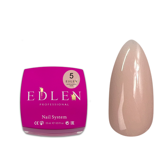 EDLEN Water Acrygel NUDE №05, 15 ml, рідкий гель, світлий беж