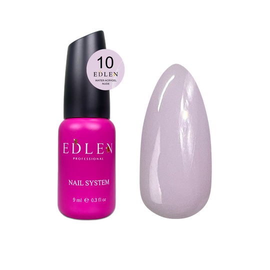 EDLEN Water Acrygel NUDE №10, 9 ml, рідкий гель, молочно-фіолетовий